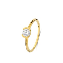 Bague plaquée or sur argent & Oxydes