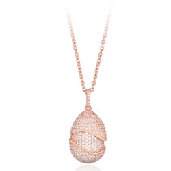 Collier Plaqué Or rose sur Argent & Oxydes