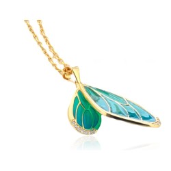 Collier Plaqué Or sur Argent, Émail & Oxydes