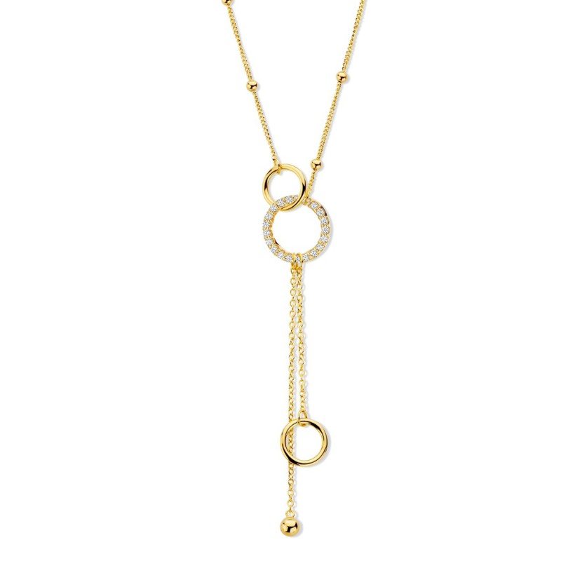 Collier Plaqué Or sur argent & Oxydes