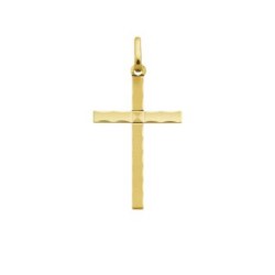 Croix Or 24x15 Facetée