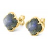 Boucles Or et Pierres Labradorite cabochon - SONGE