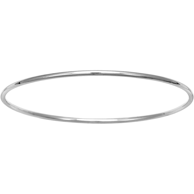 Bracelet Argent Rigide fil rond 2 mm