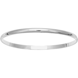 Bracelet Argent Rigide fil demi-jonc 4 mm