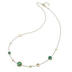 Collier Or et Pierres Malachites 45cm