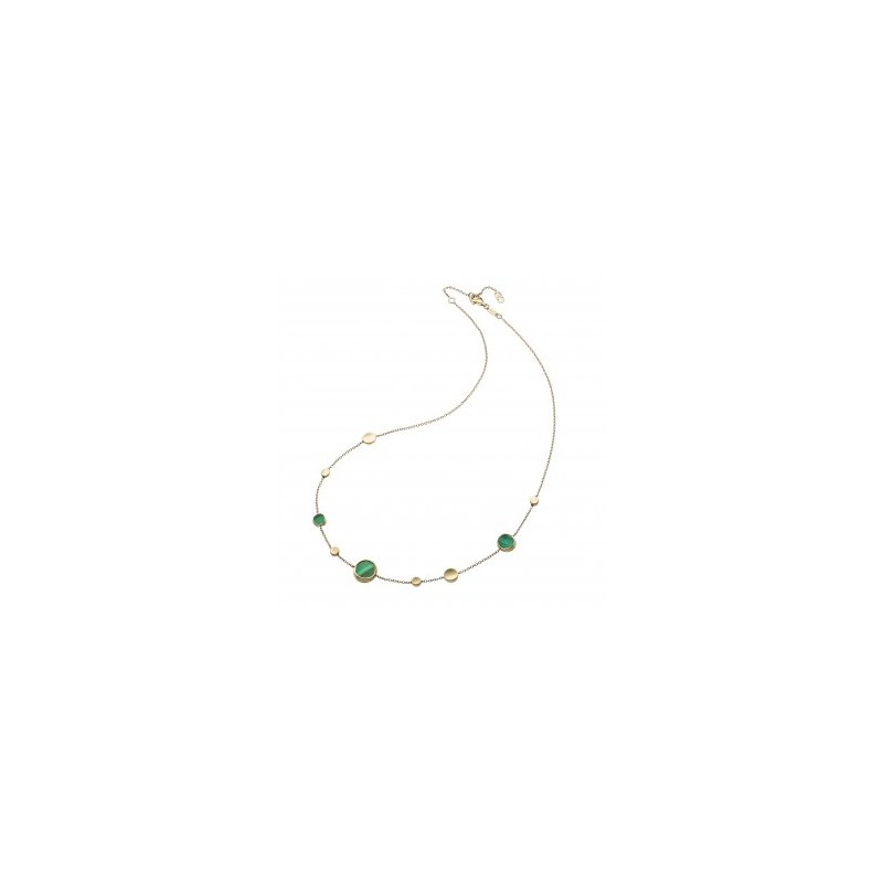 Collier Or et Pierres Malachites 45cm