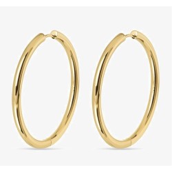 Bijoux en Titane plaqué or jaune - Créoles D 30mm