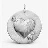 Pendentif Argent Coeur Laurier 25MM