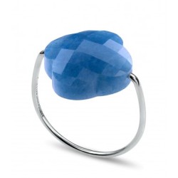 Bague Or et Pierres Fines Quartz Bleu