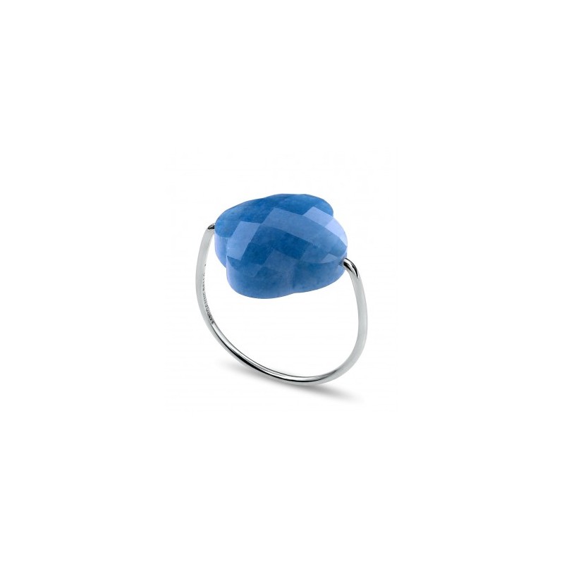 Bague Or et Pierres Fines Quartz Bleu