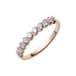 Alliance Or et Diamants serti Demi Lune