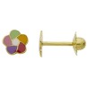 Boucles Or pour Enfant Fleur multicolores
