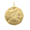 Pendentif plaqué or Vermeil - CLEFS 16MM
