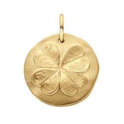 Pendentif plaqué or Vermeil-TREFLE 16MM