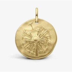 Pendentif plaqué or Vermeil-PISSENLIT 16MM