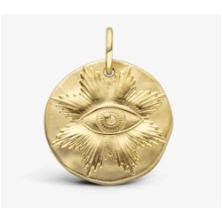 Pendentif plaqué or Vermeil - L'OEIL 16MM
