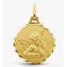 Médaille or Ange Raphaël 15 mm