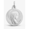 Médaille or Vierge auréolée 16 mm - or blanc
