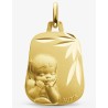 Médaille or Ange Enfant rêveur 18 mm