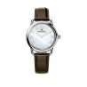 Montre Dame acier bracelet cuir 