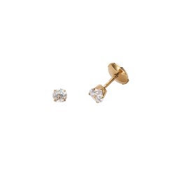 Boucles Or et Pierres Diamants 2 x 0,25 ct serti 4 griffes