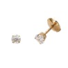 Boucles Or et Pierres Diamants 2 x 0,25 ct serti 4 griffes
