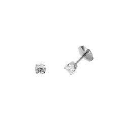 Boucles Or et Pierres Diamants 2 x 0,30ct serti 4 griffes