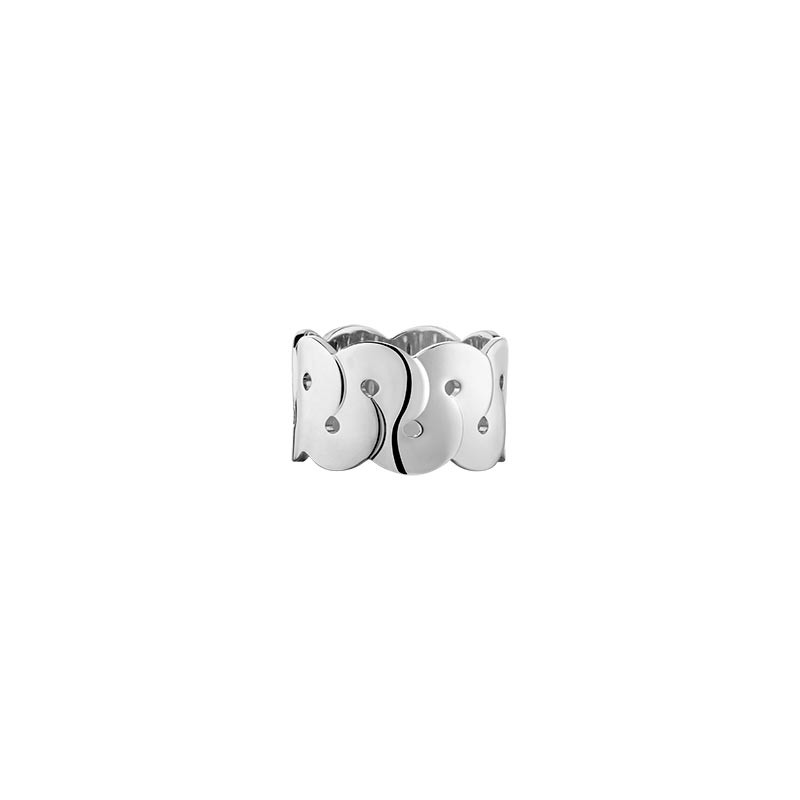Bague Argent Ruban Enlacé largeur 12mm
