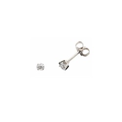 Boucles Or et Pierres Diamants 2 x 0,125 ct serti 4 griffes