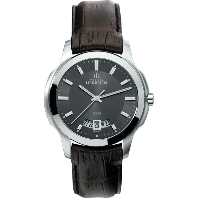 Montre Homme sur bracelet cuir 