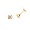 Boucles Or et Pierres Diamants 2 x 0,20 ct serti clos