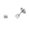 Boucles Or et Pierres Diamants 2 x 0,25 ct serti 4 griffes