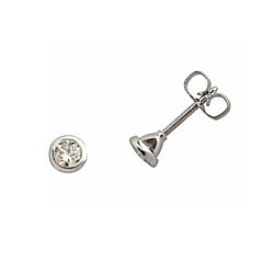 Boucles Or et Pierres Diamants 2 x 0,10 ct serti clos