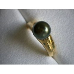 Bague Or et Perle de Culture TAHITI