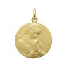 Médaille or Vierge de Donatello 18 mm sablée