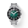 CHRONO Bracelet acier  fond vert - SEASTAR