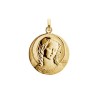 Médaille or Vierge Virgo Amabilis 18mm sablée
