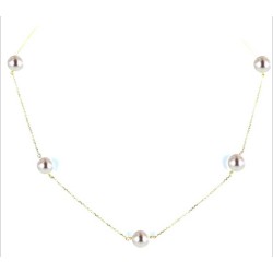 Collier Perles de Culture Akoya et or jaune