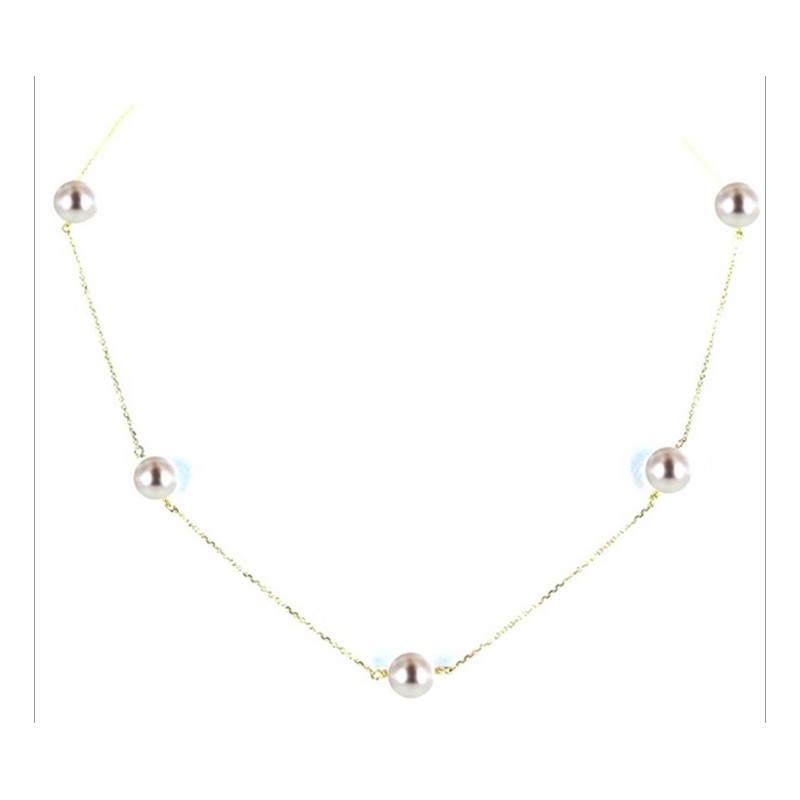 Collier Perles de Culture Akoya et or jaune