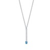 Collier Argent Oxydes et pierre bleu