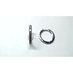 Créoles Or blanc et Diamants