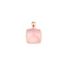 Pendentif Or et Pierres Quartz rose sur nacre - Pantelleria