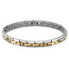 Bracelet Acier satiné Bicolore PVD Jaune FACTORY 7mm