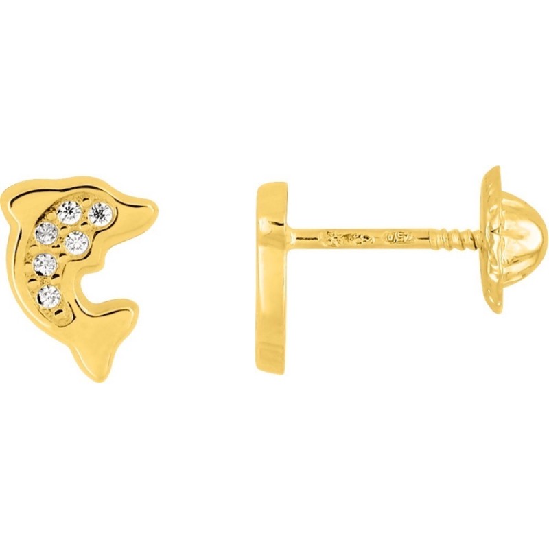 Boucles Or pour Enfant Dauphin 