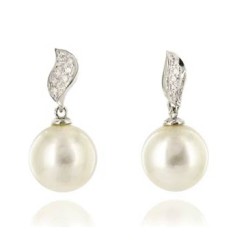 Boucles Or et Perles de Culture & Diamants