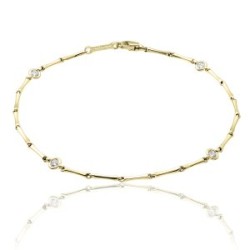 Bracelet Or et Pierres BAMBOO Diamond