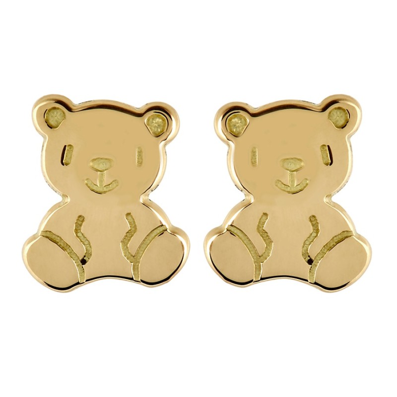 Boucles Or pour Enfant Ourson