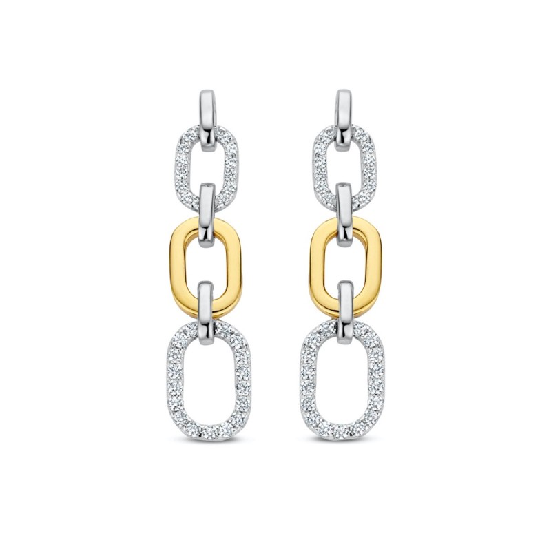 Boucles Argent et argent plaqué or jaune & Oxydes