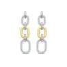Boucles Argent et argent plaqué or jaune & Oxydes