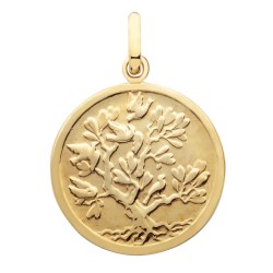Médaille Or Arbre de Vie colombes 18mm
